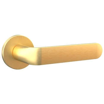 Дверная ручка Punto (Пунто) на круглой розетке 'EXTRA' золото