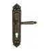 Дверная ручка Venezia "PELLESTRINA" на планке PL96, античная бронза (cyl)