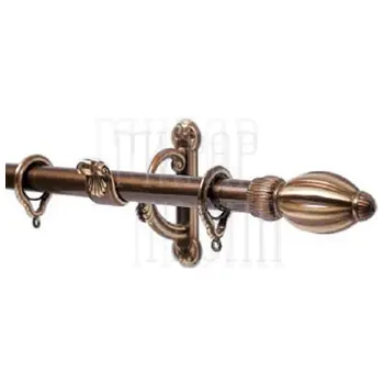 Карниз Mandelli Belize (комплект) однорядный бронза (30х250 mm) х 3 кр.