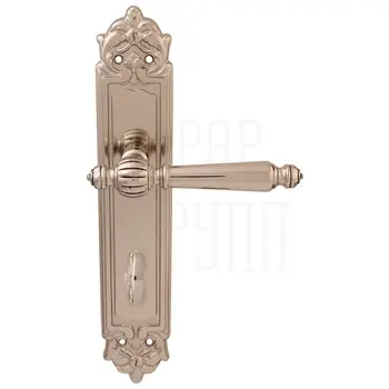 Дверная ручка на планке Melodia 235/229 'Mirella' серебро (wc)