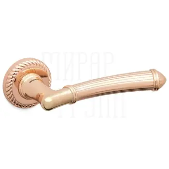Дверная ручка на розетке Mandelli 'Aurora' 1511 розовое золото