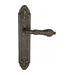 Дверная ручка Venezia "MONTE CRISTO" на планке PL90, античное серебро