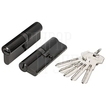 Цилиндровый механизм Fuaro (Фуаро) (200 ZA/90) 2000ZAKey90 mm (40+10+40) матовый черный