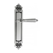 Дверная ручка Venezia "CASTELLO" на планке PL96, натуральное серебро