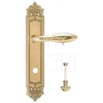 Дверная ручка Extreza 'MIREL' (Мирель) 316 на планке PL02 полированное золото (wc)