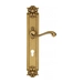 Дверная ручка Venezia "VIVALDI" на планке PL97, французское золото (cyl)