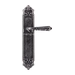 Дверная ручка Extreza 'PETRA' (Петра) 304 на планке PL02, античное серебро