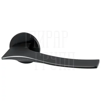 Дверная ручка Armadillo на круглой розетке 'AQUA' URS черный