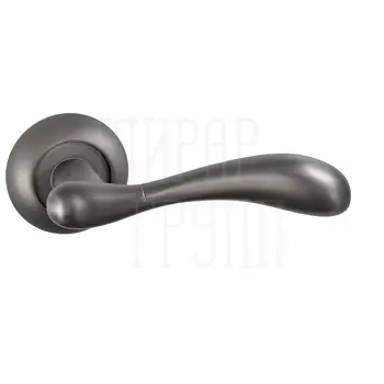 Дверные ручки Renz (Ренц) 'Розаро' INDH 89-08 на круглой розетке матовый черный никель