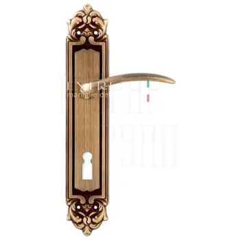 Дверная ручка Extreza 'SIMONA' (Симона) 314 на планке PL02 матовая бронза (cab) (KEY)