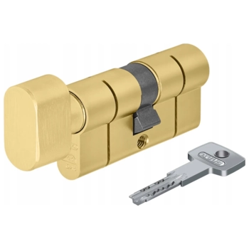 Профильный цилиндр ключ-вертушка ABUS KD10PS Z30/K30 60 mm (25+10+25) H-BOX с удлиненной шейкой ключа матовая латунь