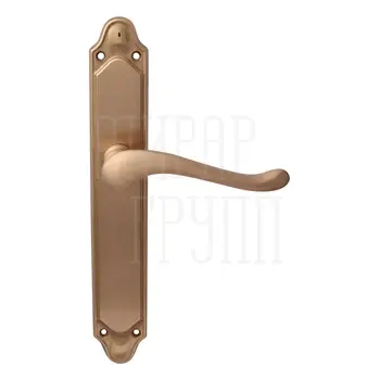 Дверная ручка на планке Melodia 129/158 'Palma' матовая латунь