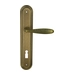 Дверная ручка Extreza 'VIGO' (Виго) 324 на планке PL05, матовая бронза (key)