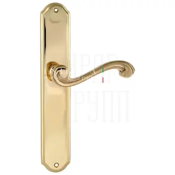 Дверная ручка Extreza 'LINA' (Лина) 313 на планке PL01 полированное золото