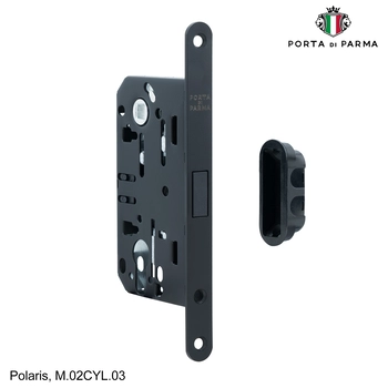 Замок врезной магнитный под цилиндр PORTA DI PARMA Polaris чёрный