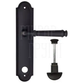 Дверная ручка Fratelli Cattini 'FARFALLA' на планке PL248 матовый черный (wc-2)