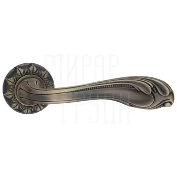 Дверные ручки Renz (Ренц) 'Фабриано' INDH 64-10 на круглой розетке бронза античная матовая