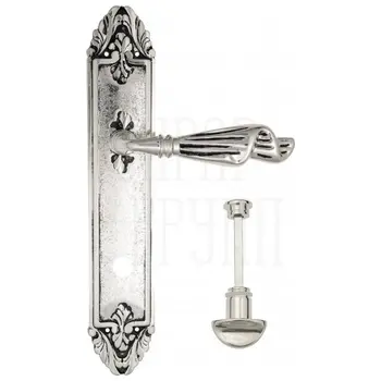 Дверная ручка Venezia 'Opera' на планке PL90 натуральное серебро (wc)
