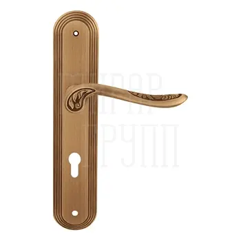 Дверная ручка на планке Melodia 285/235 'Daisy' матовая бронза (cyl)