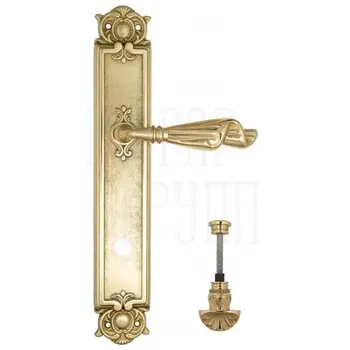 Дверная ручка Venezia 'Opera' на планке PL97 полированная латунь (wc-4)