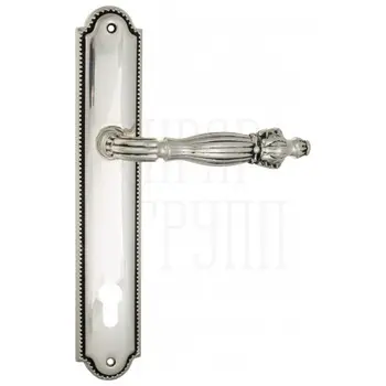 Дверная ручка Venezia 'OLIMPO' на планке PL98 натуральное серебро (cyl)