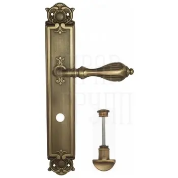 Дверная ручка Venezia 'ANAFESTO' на планке PL97 матовая бронза (wc)