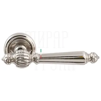 Дверная ручка Extreza 'DANIEL' (Даниел) 308 на круглой розетке R01 полированный никель