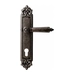 Дверная ручка на планке Melodia 246/229 "Nike", античное серебро (cyl)