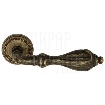 Дверная ручка на розетке Venezia 'ANAFESTO' D3 античная бронза