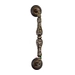 Ручка дверная скоба Extreza 'Greta' (Грета) на круглых розетках R05, античная бронза