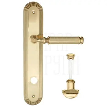 Дверная ручка Fratelli Cattini 'ENCIA' на планке PL288 полированная латунь (wc-2)