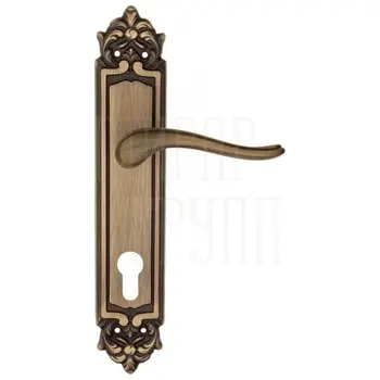 Дверная ручка Fratelli Cattini 'LAVERA' на планке PL96 матовая бронза (cyl)