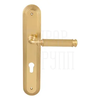 Дверная ручка на планке Melodia 290/235 'Ranja' полированная латунь (cyl)