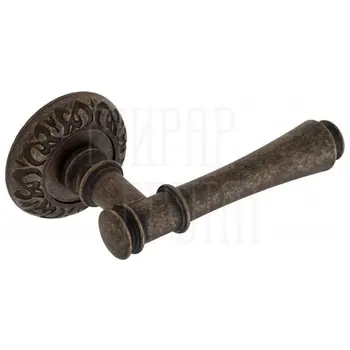 Дверная ручка на розетке Venezia 'CALLISTO' D4 античная бронза