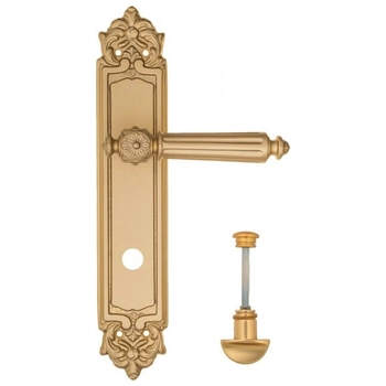 Дверная ручка Fratelli Cattini 'TORCELLO' на планке PL96 матовая латунь (wc-2)