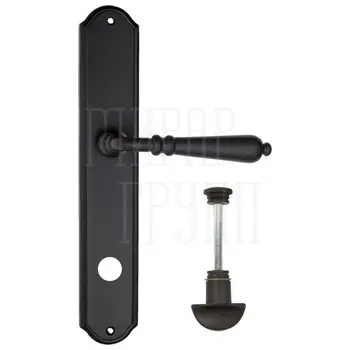 Дверная ручка Fratelli Cattini 'NAPOLI' на планке PL02 матовый черный (wc-2)