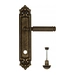 Дверная ручка Venezia "MOSCA" на планке PL96, античная бронза (wc)