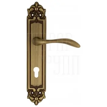 Дверная ручка Venezia 'ALESSANDRA' на планке PL96 матовая бронза (cyl)