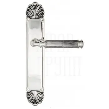 Дверная ручка Venezia 'MOSCA' на планке PL87 натуральное серебро 