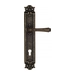 Дверная ручка Venezia "CALLISTO" на планке PL97, античная бронза (cyl)