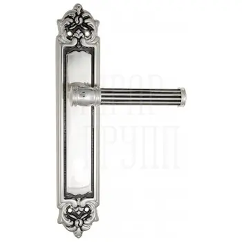 Дверная ручка Venezia 'IMPERO' на планке PL96 натуральное серебро (cyl)