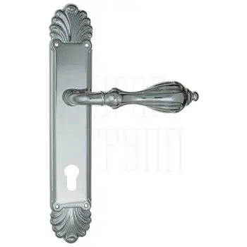 Дверная ручка Venezia 'ANAFESTO' на планке PL87 полированный хром (cyl)
