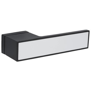 Дверная ручка на прямоугольной розетке Tupai Biq Line 3084 RE (вставка белая или черная на выбор) черный