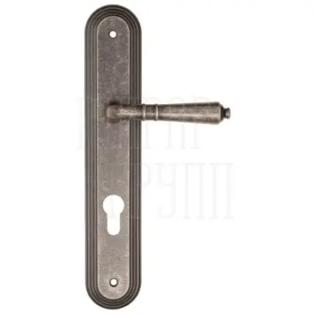 Дверная ручка Fratelli Cattini 'TOSCANA' на планке PL288 античное серебро (cyl)