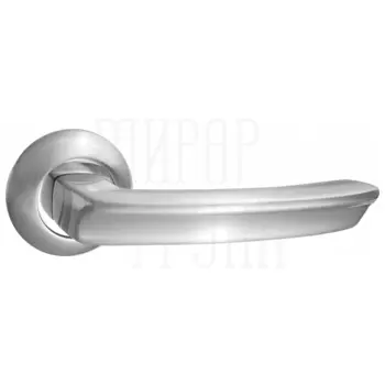 Дверные ручки Renz (Ренц) 'Лучиана' INDH 85-08 на круглой розетке матовый никель