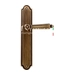 Дверная ручка Extreza 'LEON' (Леон) 303 на планке PL03, матовая бронза