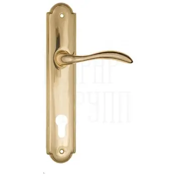 Дверная ручка Fratelli Cattini 'LUCCIA' на планке PL257 полированная латунь (cyl)