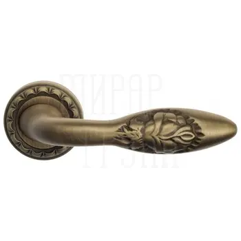Дверная ручка на розетке Venezia 'CASANOVA' D2 матовая бронза