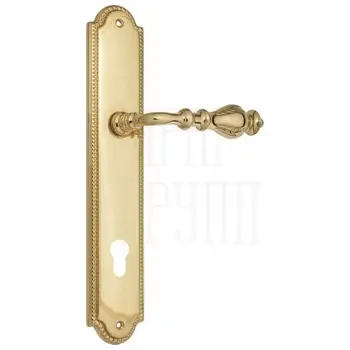 Дверная ручка Venezia 'GIFESTION' на планке PL98 полированная латунь (cyl)