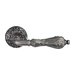 Дверная ручка Extreza "Greta" (Грета) 302 на круглой розетке R04, античное серебро